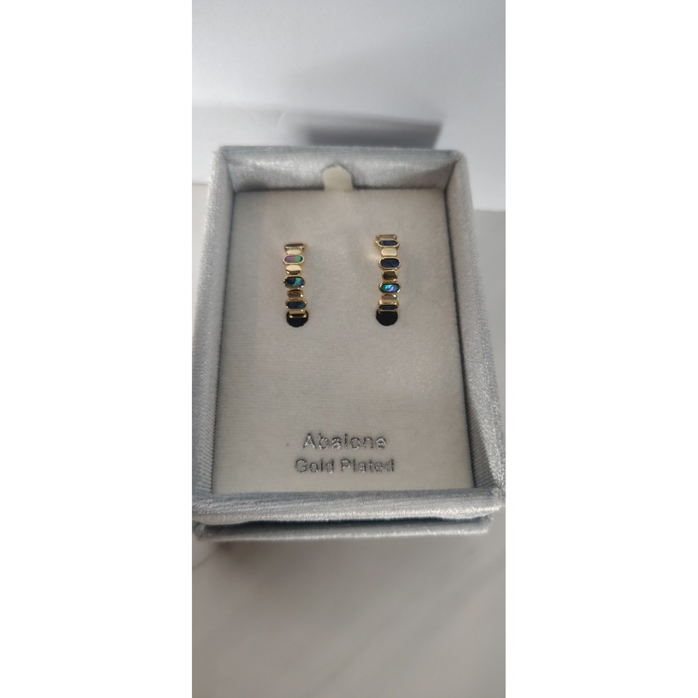 City X City Abalone Hoop Earrings